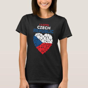 I Love Czech Republic Proud To Be Czech Flag Czech T-Shirt