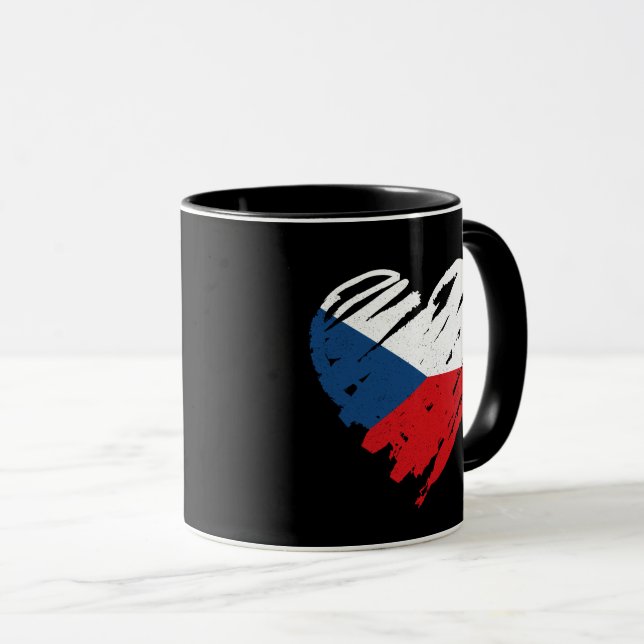 I Love Czechia - Czech Flag Heart  Mug (Front Right)