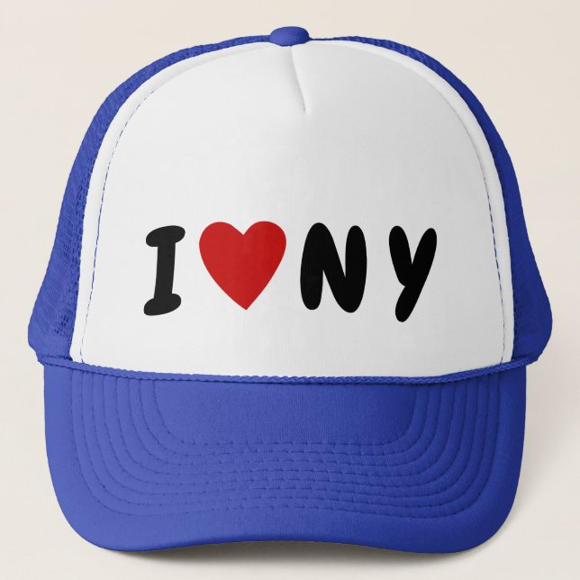 I love D C | custom text heart NY New York Trucker Hat (Front)