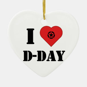 I love D-Day Ceramic Tree Decoration