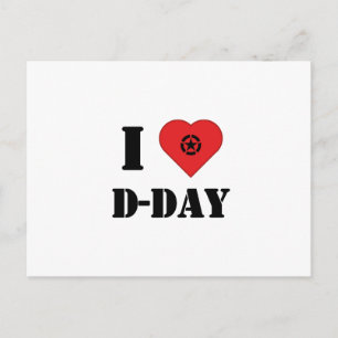 I love D-Day Postcard