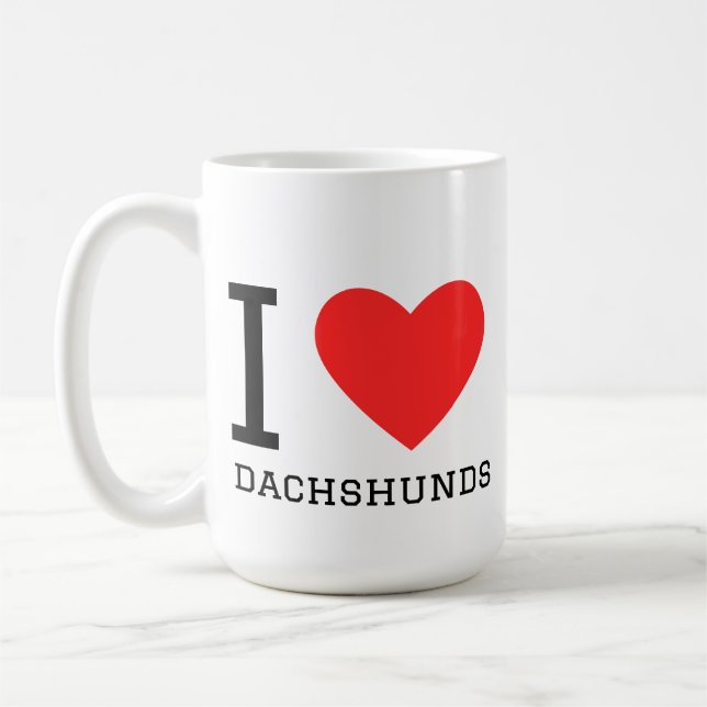 I love dachshunds coffee mug (Left)