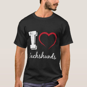 I Love Dachshunds Dog T-Shirt
