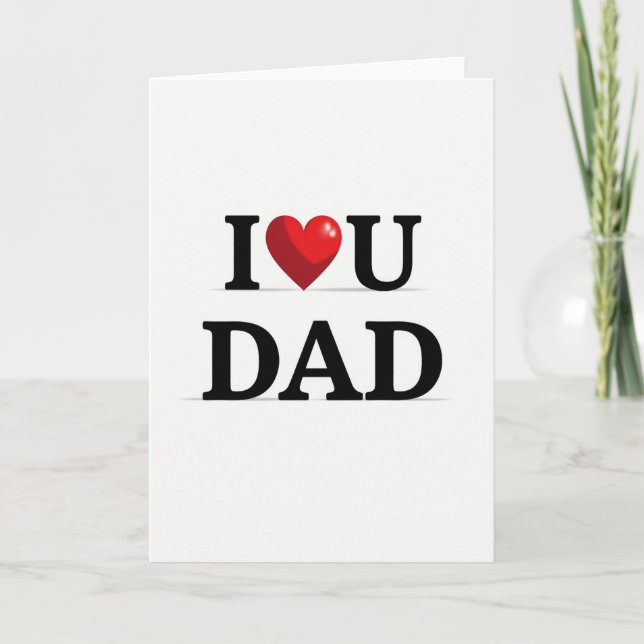 I Love Dad Art Card (Front)