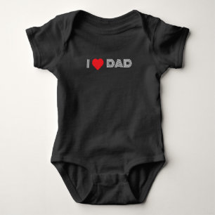 I Love dad Baby Bodysuit