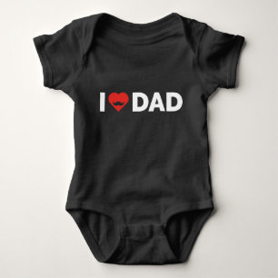 I Love Dad Baby Bodysuit