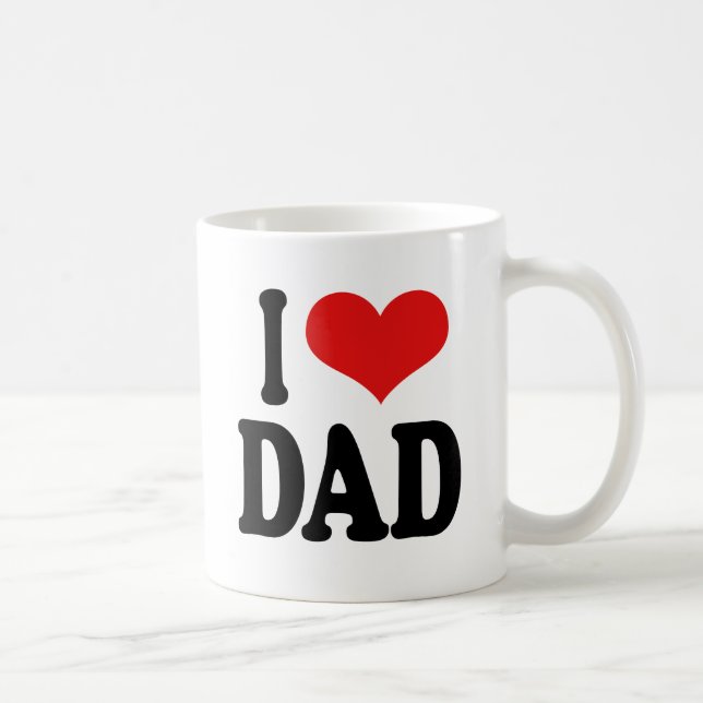 I Love Dad Coffee Mug (Right)