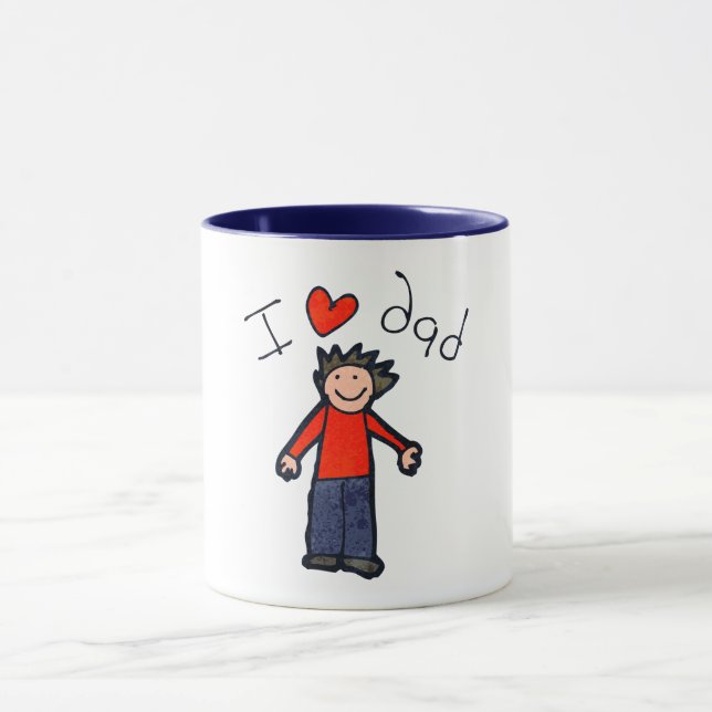 "I Love Dad" combo two toned mug. Mug (Center)