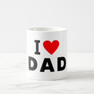 i love dad heart daddy text message father symbol coffee mug