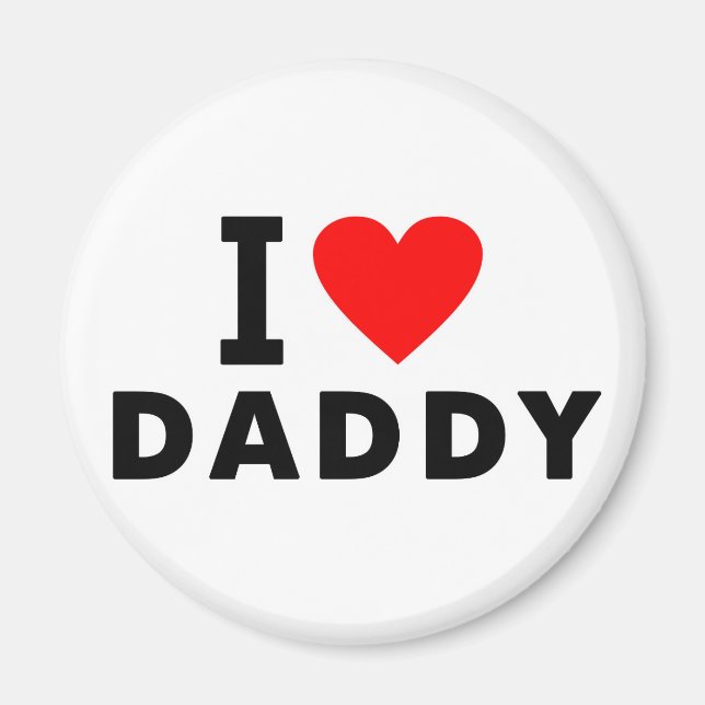 i love dad heart daddy text message father symbol magnet (Front)