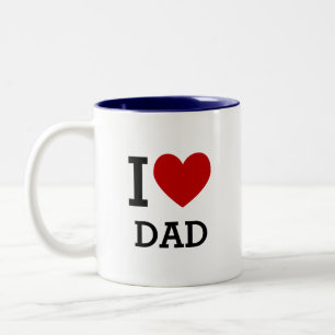 I Love Dad Mug Heart Graphic Father Gift