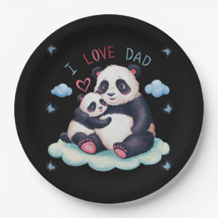 I Love Dad Paper Plate