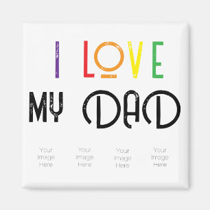 i love Dad photo Magnet