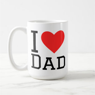 I love dad square sticker coffee mug
