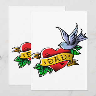 I Love Dad Tattoo Perfect Fathers Day Gift 2026 Holiday Card