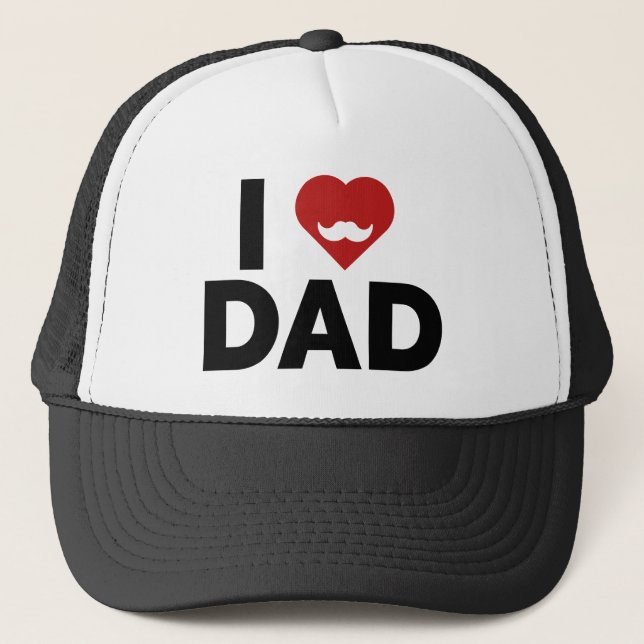 I Love Dad Trucker Hat (Front)