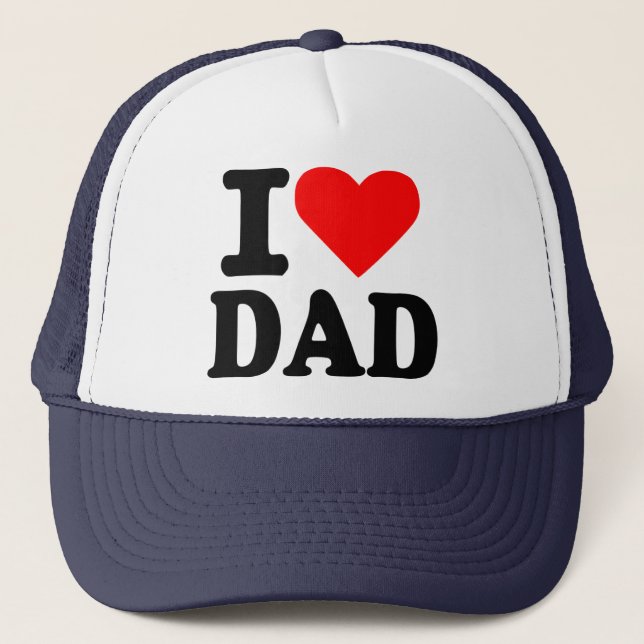 I love dad trucker hat (Front)