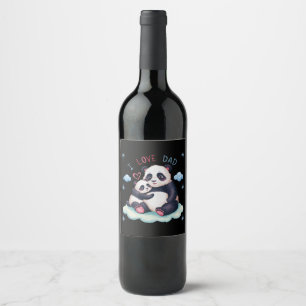 I Love Dad Wine Label