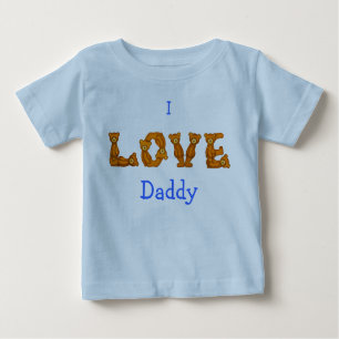 I Love Daddy Baby Shirt~Teddy Bear Alphabet Letter Baby T-Shirt