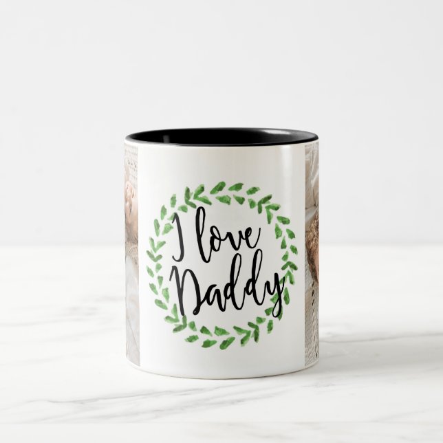 I Love Daddy Custom Photo Mug (Center)