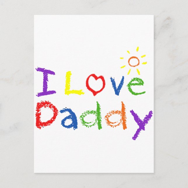 I Love Daddy Postcard (Front)