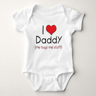 I Love Daddy..(red) Baby Bodysuit