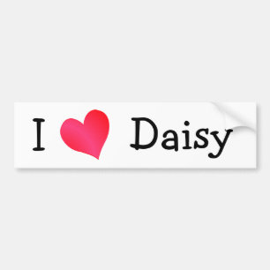 I Love Daisy Bumper Sticker