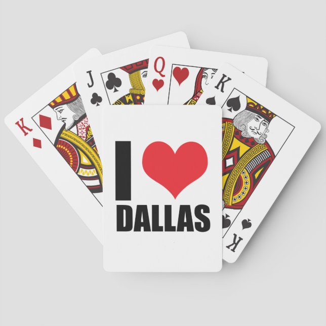 I love Dallas Playing Cards (Back)