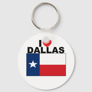 I Love Dallas, TX Key Ring