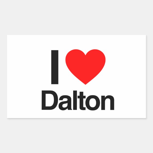 i love dalton rectangular sticker (Front)