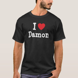 I love Damon heart custom personalised T-Shirt