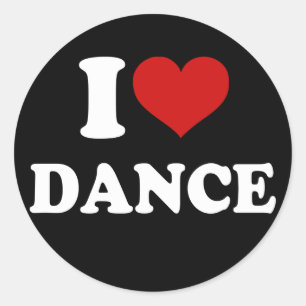 I Love Dance Classic Round Sticker