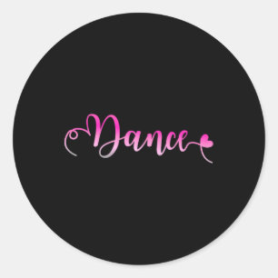 I Love Dance - Dancing Ballerina Girl Classic Round Sticker