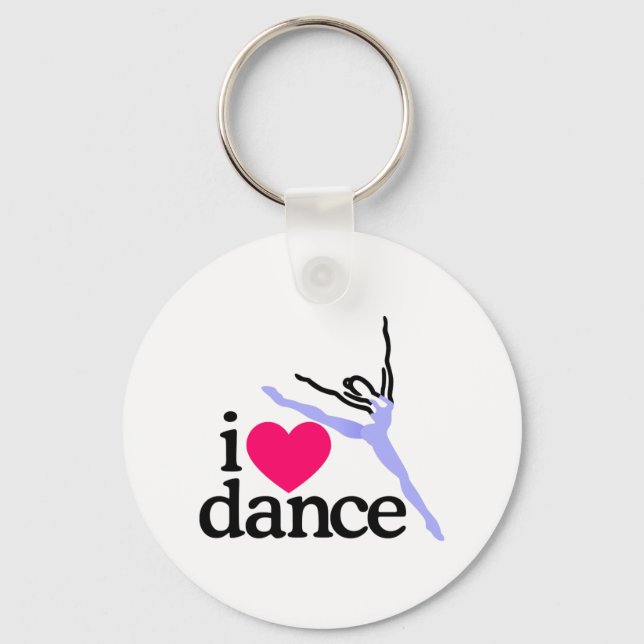 I LOVE Dance Key Ring (Front)