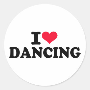 I love dancing classic round sticker