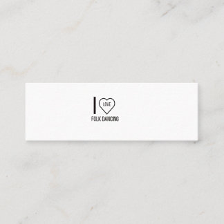 I LOVE DANCING MINI BUSINESS CARD