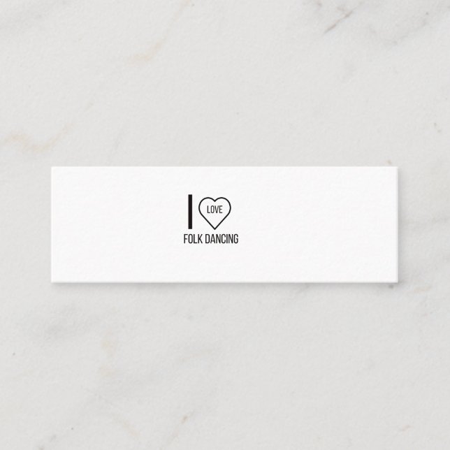 I LOVE DANCING MINI BUSINESS CARD (Front)