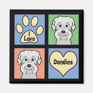 I Love Dandie Dinmont Terriers Magnet
