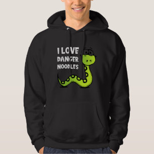 I Love Danger Noodles Funny Snake Name Lover Cute Hoodie