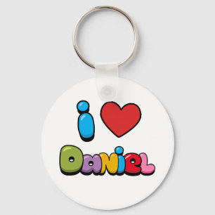 I Love Daniel Key Ring