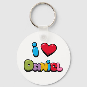 I Love Daniel Key Ring