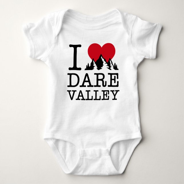 "I Love Dare Valley" Baby Bodysuit (Front)