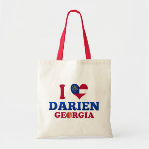 I Love Darien, Georgia Tote Bag