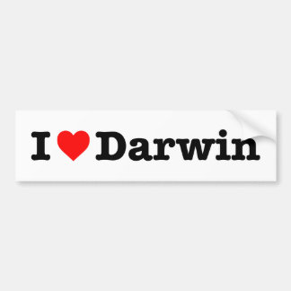 "I LOVE DARWIN" BUMPER STICKER