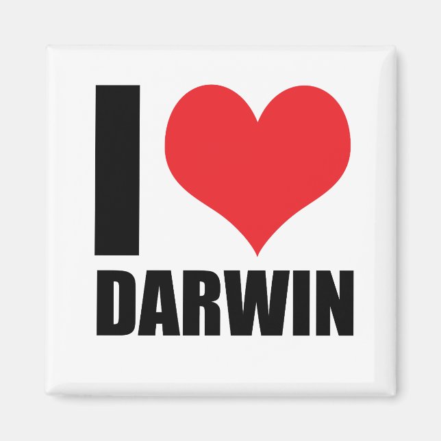 I love Darwin Magnet (Front)