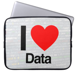 i love data laptop sleeve