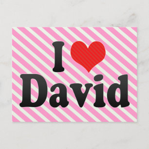 I Love David Postcard