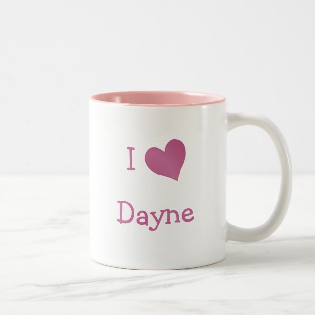 I Love Dayne Two-Tone Coffee Mug (Right)