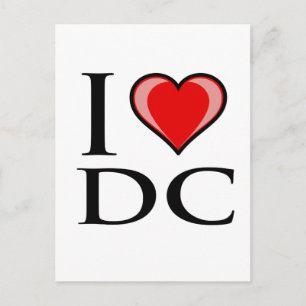 I Love DC - District of Columbia Postcard