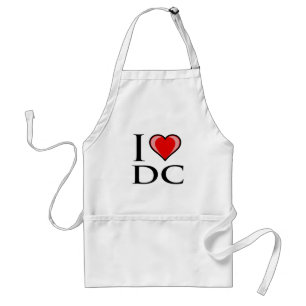 I Love DC - District of Columbia Standard Apron
